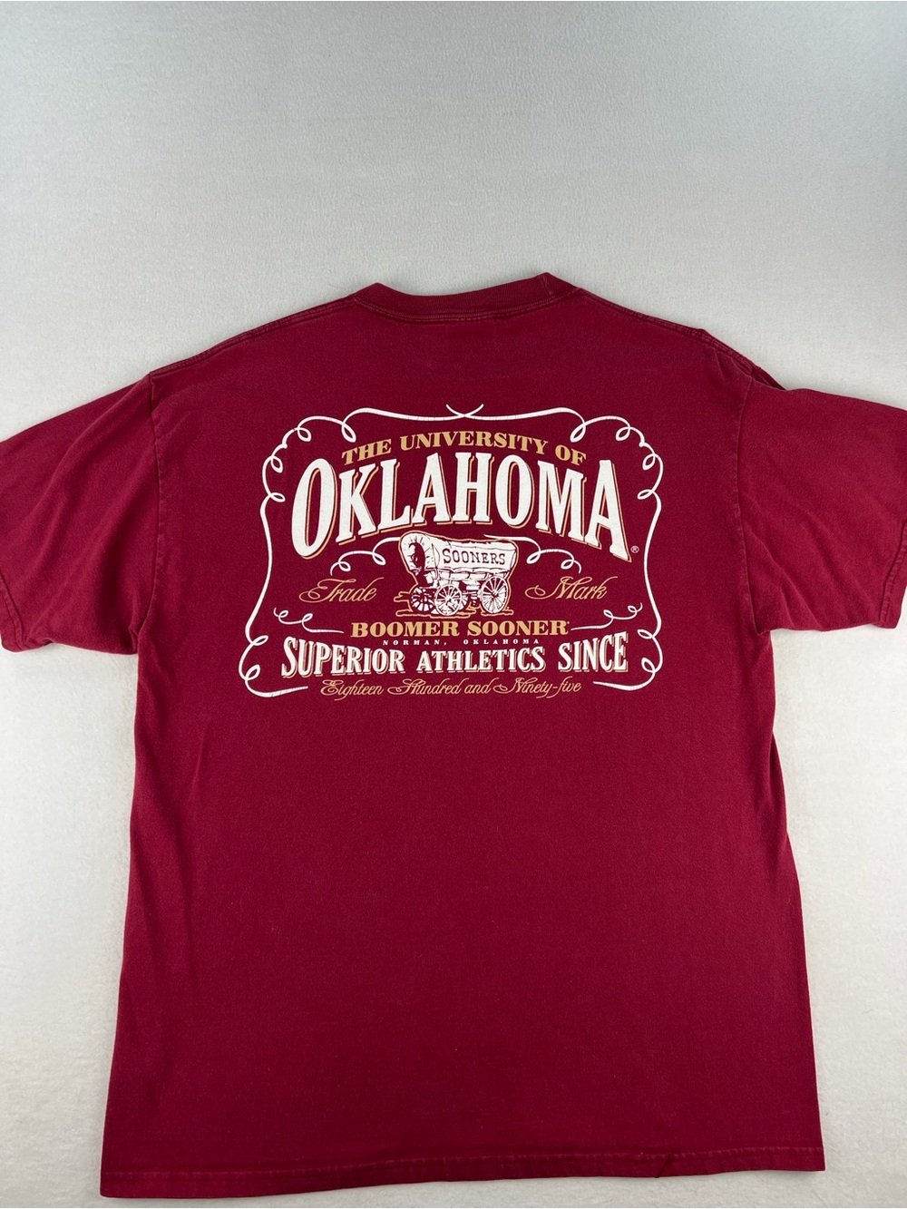 Vintage 90s Hanes Beefy T Shirt Oklahoma Sooners Collegiate T-Shirt Men Size L